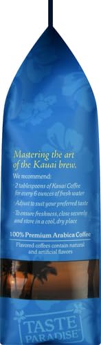 Kauai Hawaiian Ground Coffee  Vanilla Macadamia Nut Flavor - Gourmet Arabica Coffee From Hawaiis Largest Grower  Smooth  Delicious Flavor and Amazing Aroma - 10 Ounce