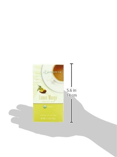Davidson'S Organics, Lemon Mango, 25-Count Tea Bags, Pack Of 6