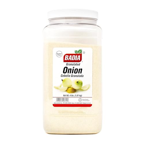 Badia Granulated Onion  4 Pound - Cebolla Granulada  for Cooking  Grilling & Marinades  Perfect Flavor Enhancer