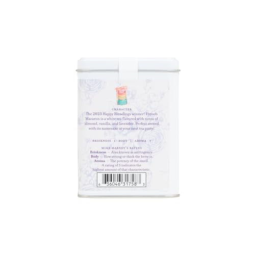 Harney & Sons French Macaron, White Tea, 20 sachet tin