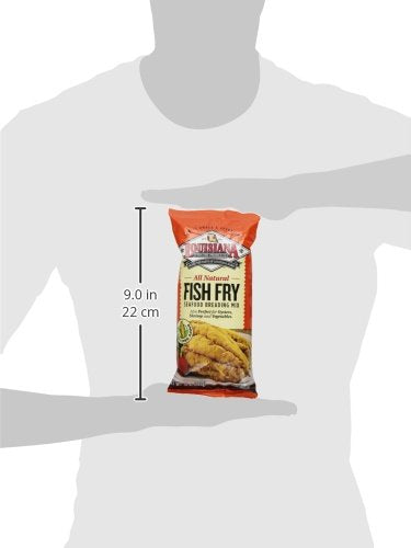Louisiana Fish Fry Products Natural Fish Fry, New Orleans Style, 10-Ounce Bags (Pack Of 12)