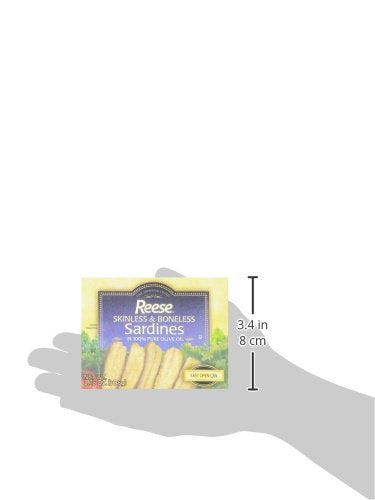 Reese Skinless And Boneless Sardines In Olive Oil, 3.75-Ounces (Pack Of 10)