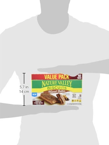Nature Valley Biscuit Sandwiches, Chocolate Peanut Butter Value Pack, 10 Ct (Pack Of 6)