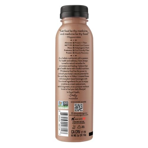 Remedy Organics Cold Brew Latte Power 12-Pack | Vegan, Organic Protein Shakes | 12 Fl Oz Bottles, Dairy Free, Gluten Free, Soy Free