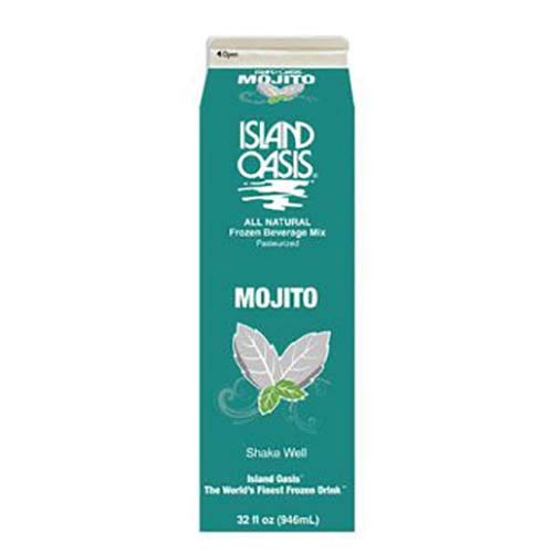 Island Oasis Mojito Frozen Beverage Mix, 32 Fluid Ounce - 12 per case.