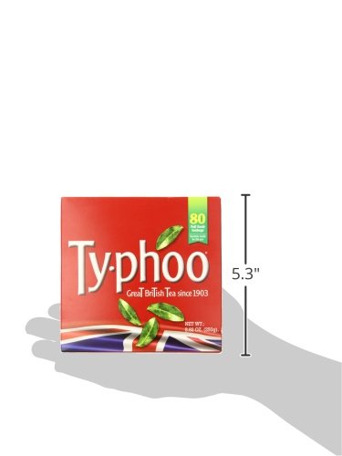 Typhoo British Tea Foil Fresh Teabags, 80 Count, Pack of 6