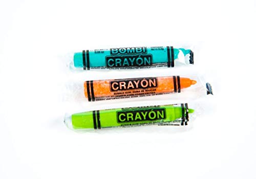 Bombi Crayon Mexican Chewing Gum 24 Individually Sealed Packs In Box