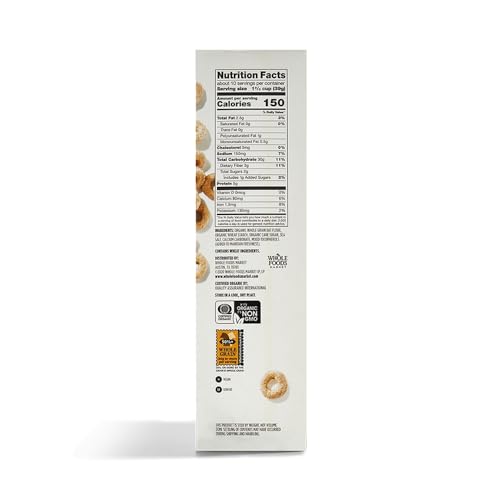 365 by Whole Foods Market Organic Morning Os Cereal, 14 OZ - Healthy Breakfast Option, Whole Grain, Non-GMO, Pack of 1