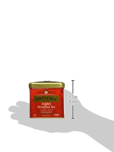 Twinings English Breakfast Loose Tea, Robust Black Tea Leaves, 3.53 Ounce Tin, Caffeinated, Smooth Flavor, Pack of 1