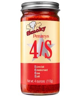 Penzeys Smoky 4/S Seasoned Sea Salt, 4 oz Jar, Pack of 1