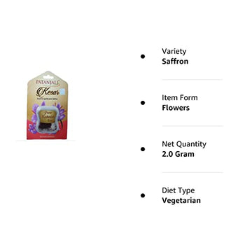Patanjali Saffron Kesar 1Gm - Pack Of 2