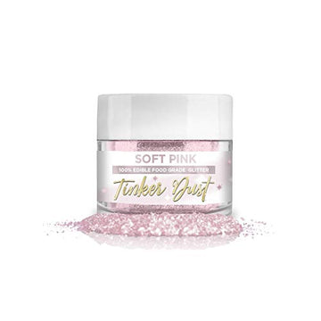 Bakell Soft Pink Edible Glitter, 5g | KOSHER Certified | 100% Edible for Cakes, Cupcakes, Drinks