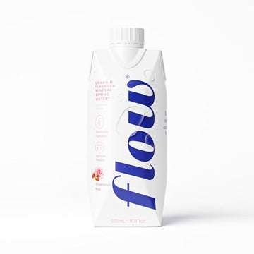 Flow Alkaline Spring Flavored Water Strawberry Rose (12 Cartons)