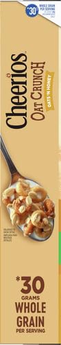 Cheerios Oat Crunch Oats & Honey Oat Breakfast Cereal, Family Size, 24 oz