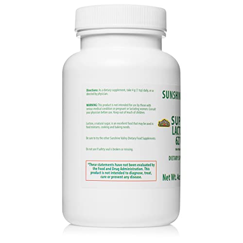 Sunshine Valley® Super Lactose Powder Sugar—Natural Food Stabilizer—Lactose Homebrew In Malt-Inspired Making—Low Carb Sugar Replacement—Healthy Sweeteners Cooking/Baking, Sugar Powder Filler 4 Ounce