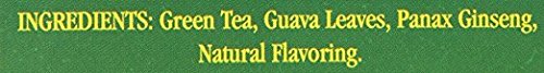 Hawaiian Islands Tea Company Guava Ginseng Green Tea, All Natural - 120 Teabags (6 Boxes)