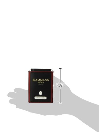 Dammann Freres Loose Leaf, Jardin Bleu, Premium Gourmet French Black Tea, Blend Strawberry, Rhubarb Flavors, 3.52 Ounce Tin