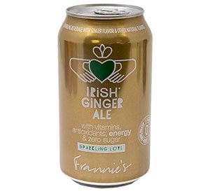 Frannies Sparkling Beverage, Zero Calories & Sugar, 8-Pack, 12 fl oz Cans, Irish Ginger Ale, Model B07T2SVGH1, Reddish-Brown