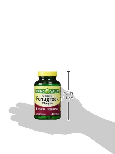 Spring Valley Fenugreek compact pieces - 610 mg, 100 Count, Pack of 1