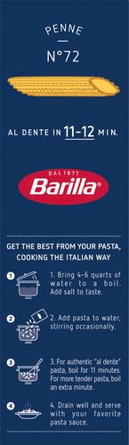 Barilla Penne Pasta, 16 oz. Box - Non-GMO Pasta Made with Durum Wheat Semolina - Kosher Certified Pasta (Pack of 3)