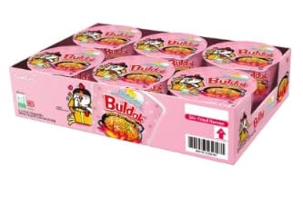 Buldak Chicken Flavor Ramen Big Bowl - Creamy Spicy Korean Noodles - 3.7 Oz (Pack Of 6) - With Life Of Style
