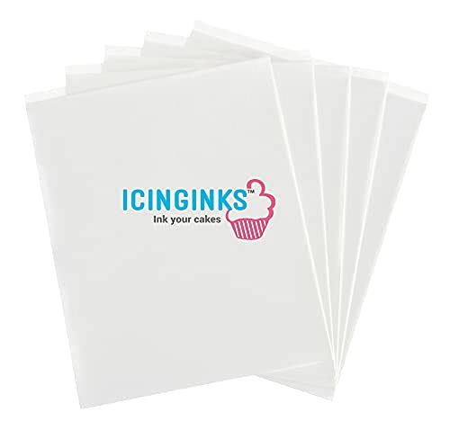 Icinflavor Blendks Frosting Sheets 8.5  X 11  A4 Size  Icing Sheets For Cake Toppers  Cookies & Decor  Very White Edible Paper  Edible Sugar Sheets For Printers  Cake Edible Paper (12 Count)