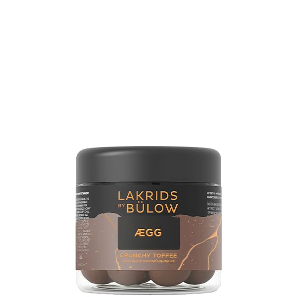LAKRIDS BY BLOW - Crunchy Toffee - 4.4 oz - Black Gourmet Licorice Covered in Milk Chocolate, Caramel and Cream - Authentic Scan