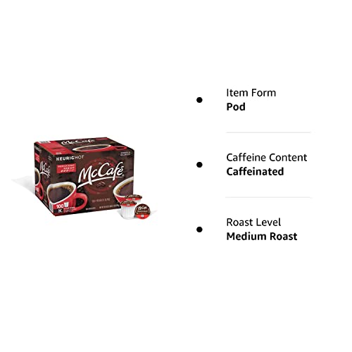 McCafé Premium Medium Roast K-Cup Coffee Pods - 100 Count (Pack of 1) - Model 4300007752