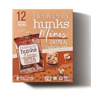 Heavenly Hunks Oatmeal Chocolate 12Ct 1.2Oz Minis (6 Pack Case / 72 Individual Packs)