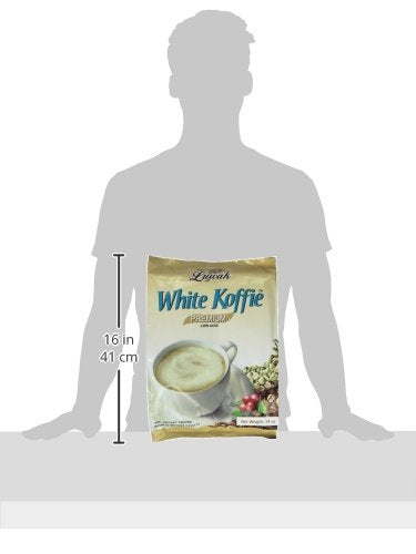 Luwak White Koffie Low Acid (3In1) Instant Coffee 13.5Oz, Pack Of 20 Sachets