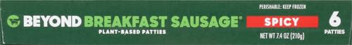 Beyond Meat Beyond Breakfast Sausage Plant-Based Breakfast Patties, Spicy 7.4 oz