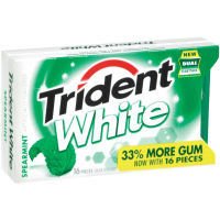 Trident White Spearmint Sugar-Free Gum, 16 Pieces Per Box, Pack Of 9 Boxes
