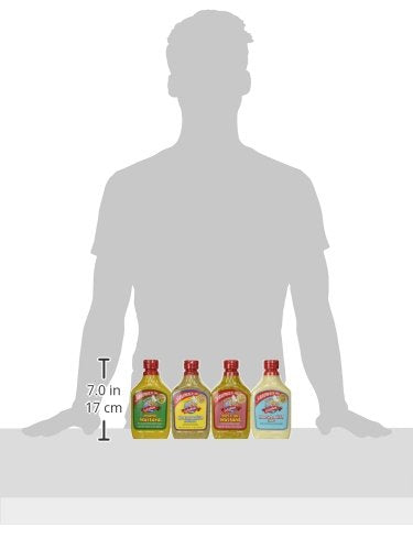 Woeber'S Sandwich Pal 4 Flavor Variety Bundle: (1) Woeber'S Horseradish Mustard, (1) Woeber'S Sweet & Spicy Mustard, (1) Woeber'