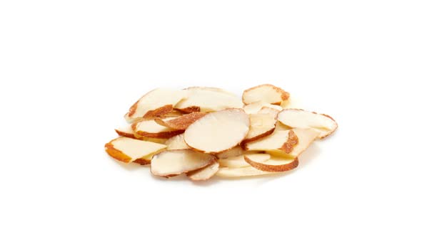 Yupik Organic Sliced European Almonds With Skins, 1 lb, Unblanched, Gluten-Free, Kosher, Raw, Good Source Of Protein, Fiber, Iro