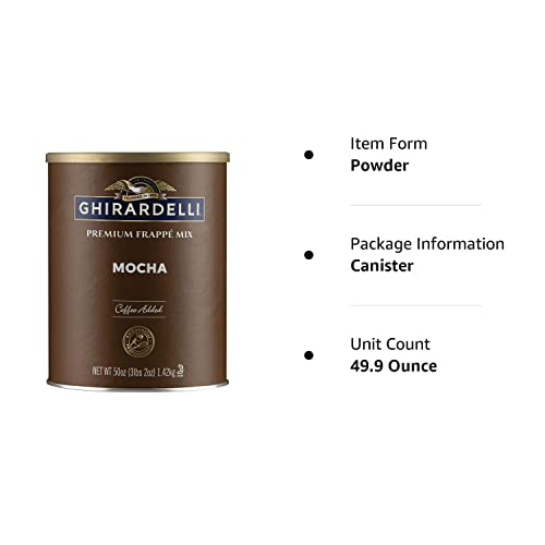 Ghirardelli Mocha Frappe, Powder, 3.12 lb