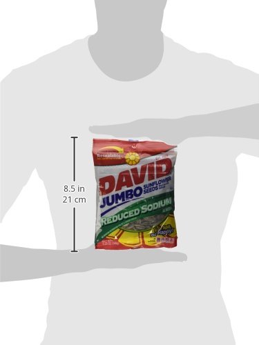 David Sunflower Jumbo Seeds Reduced Sodium 5.25 Ounce (Pack of 3)