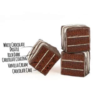 COOKIES UNITED Cakebites Snack, Chocolate Tuxedo, 2 Ounce (Pack of 4)