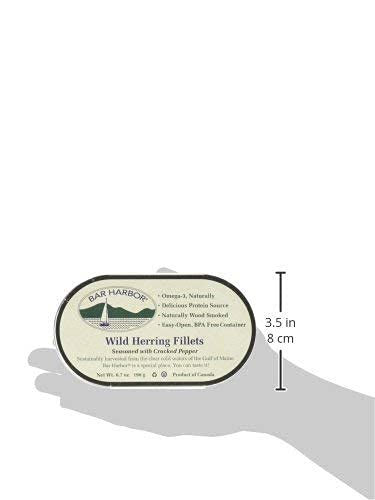 Bar Harbor Wild Herring Fillets With Cracked Pepper, 6.7 Oz (Pack Of 6)