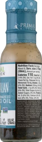 Primal Kitchen Italian Salad Dressing & Marinade, Avocado Oil, Whole30 Approved, 8 Fl Oz