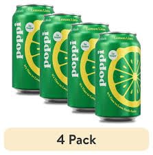 KD Chocolates Lemon Lime Prebiotic Soda - 4 Pack, 12 fl oz Cans