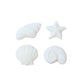Oasis Supply Seashells And Starfish Sugar Decorations, Cupcake Toppers, 12 Count