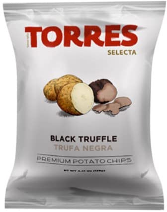 Generic Torres Premium Potato Chips 4 Pack - 2 Black Truffle & 2 Iberico Ham - Handcrafted Patatas Fritas, 1 Count