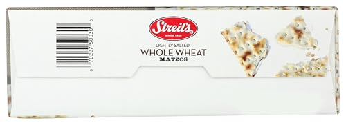 Streits MATZOS- Whole Wheat- LIGHTLY SALTED - Not For Passover - 11oz Box (Pack of 3)