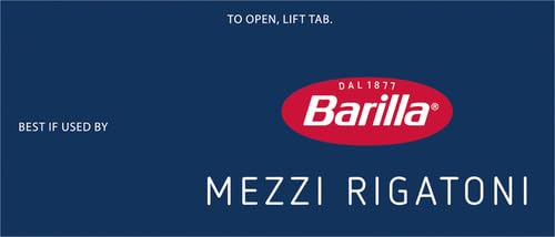 Barilla Mezzi Rigatoni Pasta, 16 oz. Box - Non-GMO, Made with Durum Wheat Semolina - Kosher Certified