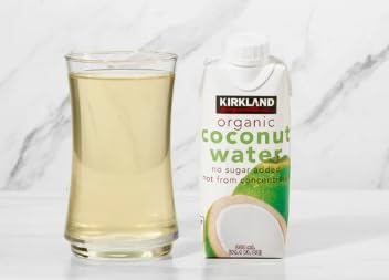 Kirkland Signature Organic Coconut Water, 11.1 oz (Pack of 12) - Refreshing Natural Hydration, Non-GMO, Vegan, Gluten-Free