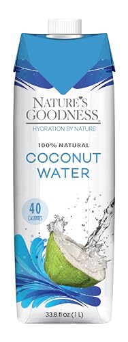 6 Pack of Natures Goodness Coconut Water - 33.82 Fl Oz 1(L) (No Pulp, Sugar Free, Vegan, Hydrating Naturally)