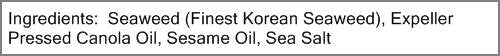 Sea'S Gift Korean Seaweed Snack (Kim Nori), Roasted & Sea Salted, 0.17-Ounce Bags (Pack Of 24)