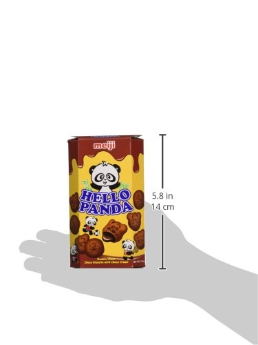 Meiji Hello Panda Double Chocolate Creme Filled Cookies, 1.74 Ounce