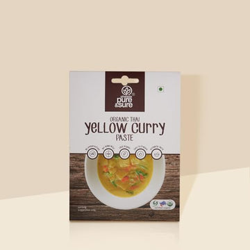 Pure & Sure Organic Yellow Curry Thai Paste | Natural Curry Paste, Thai Kitchen Ingredients | Ready To Cook Food Products, No Pr