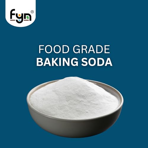 Fyn Pure Baking Soda Powder (1 Kg) - Aluminium Free & Food Grade - For Baking, Cooking, Cleaning, Skin, Teeth, Hair & Scrubs